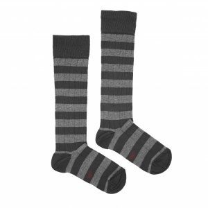 CALCETIN RAYAS GRIS-ANTRACITA