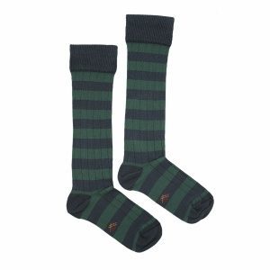 CALCETIN RAYAS VERDE - MARINO