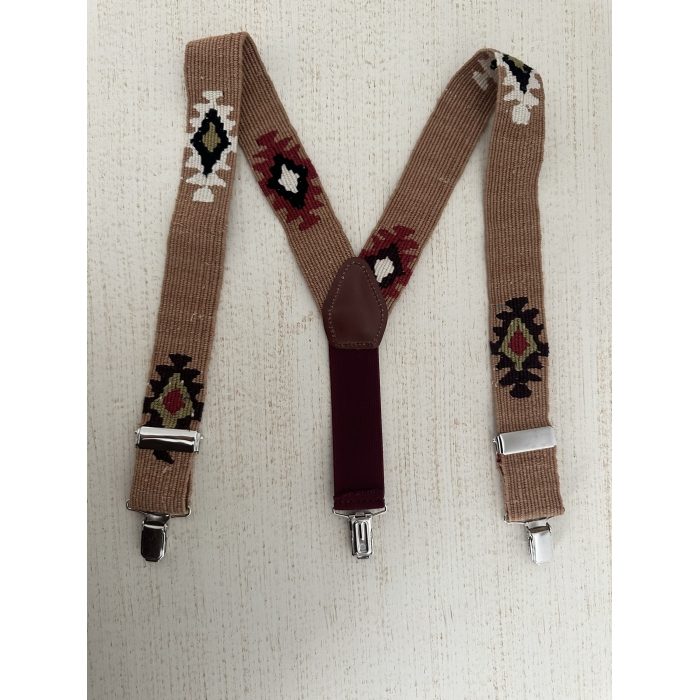 Tirantes tejidos Camel