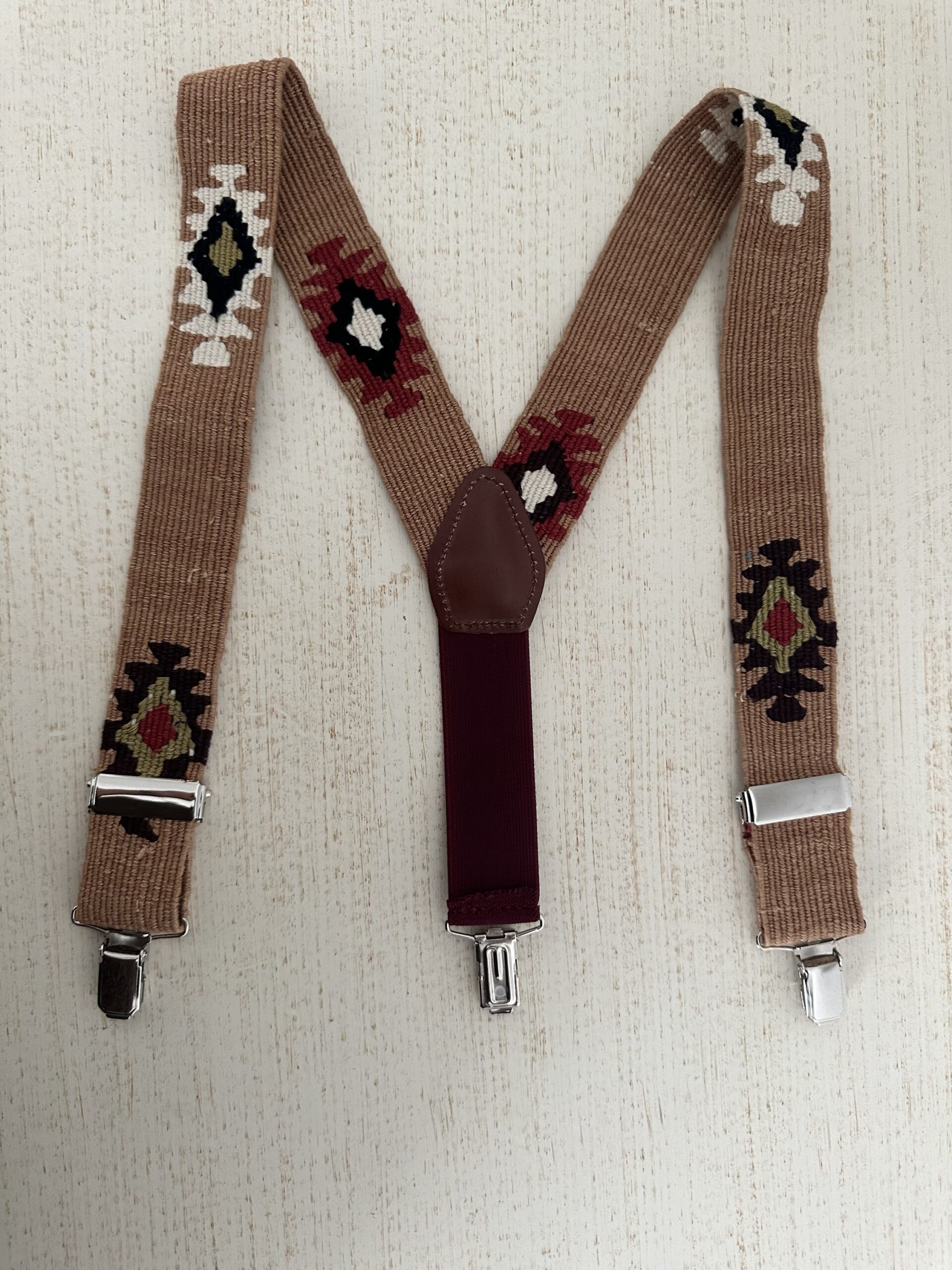 Tirantes tejidos Camel