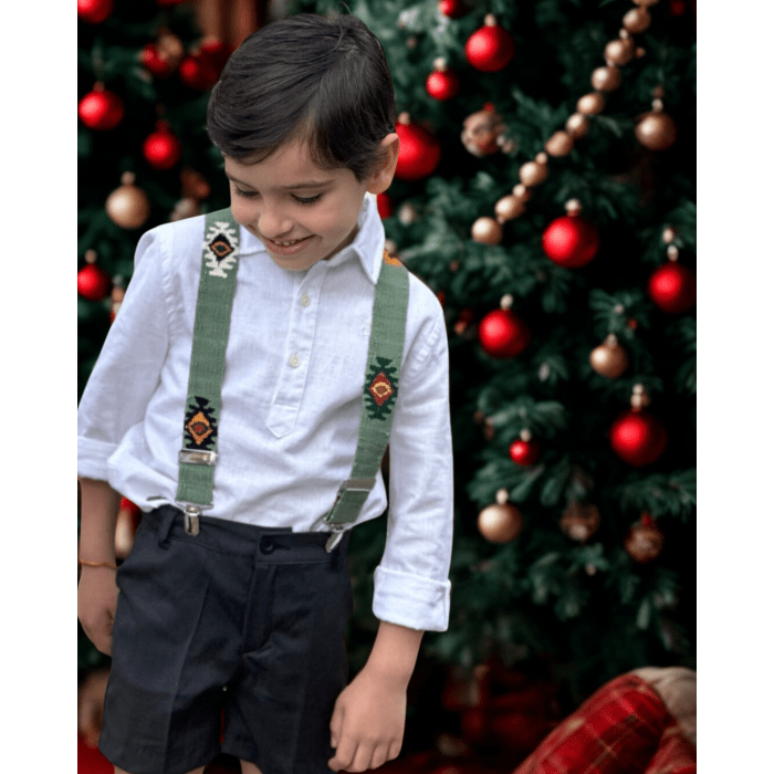 Tirantes tejidos verde claro