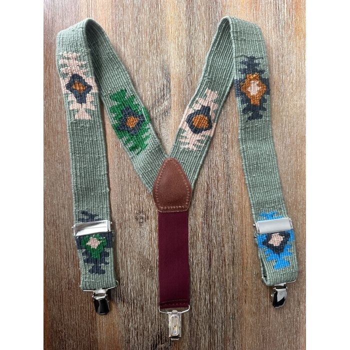 Tirantes tejidos verde claro