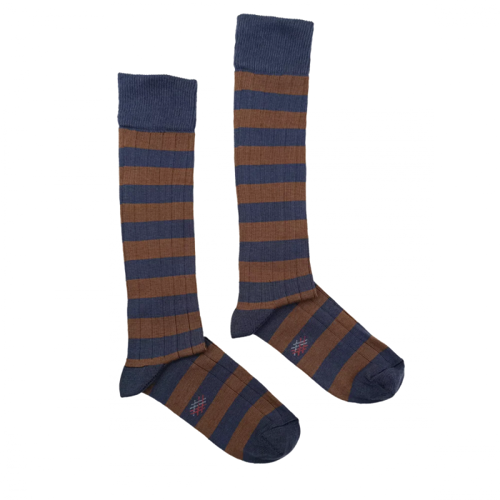 Calcetin rayas Brown-stone